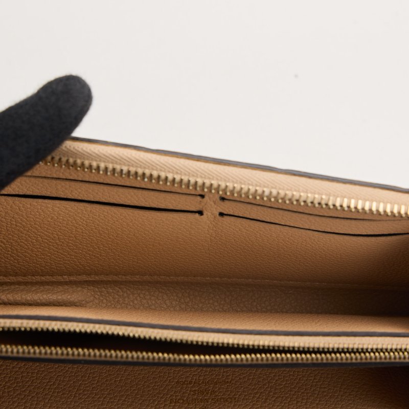 二手Lv Clemence 拉鍊長夾/奶茶色-17