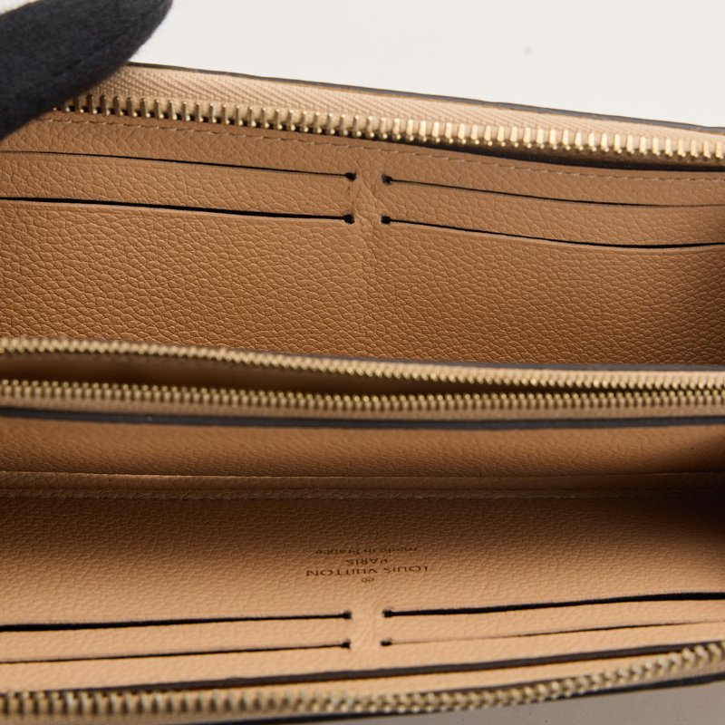 二手Lv Clemence 拉鍊長夾/奶茶色-18