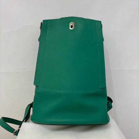 Hermes絲絨綠銀釦EC牛皮GR24 Ado雙肩包