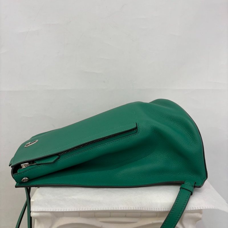 Hermes絲絨綠銀釦EC牛皮GR24 Ado雙肩包-1