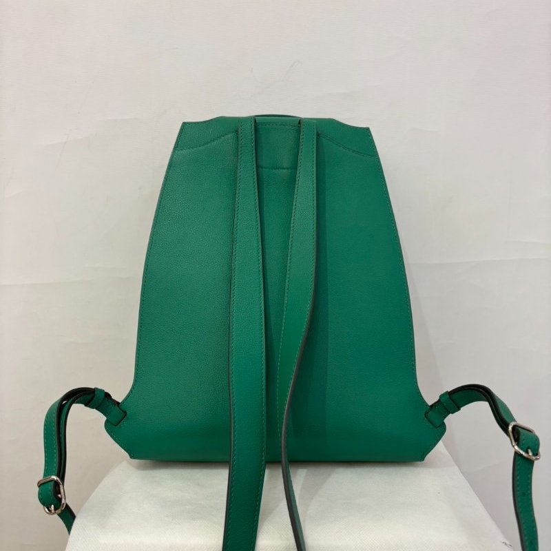 Hermes絲絨綠銀釦EC牛皮GR24 Ado雙肩包-2