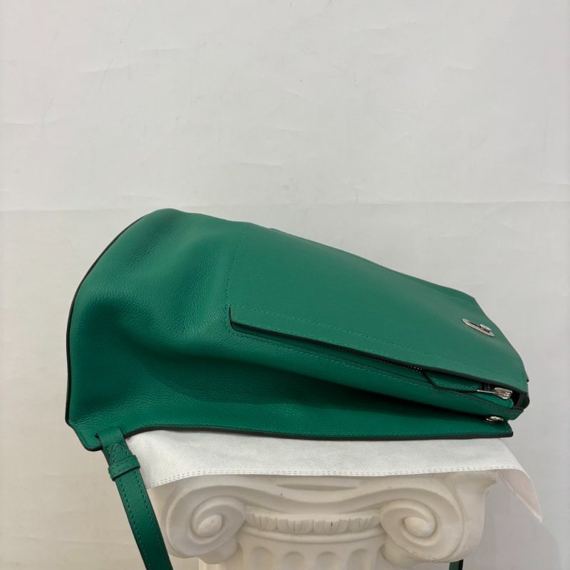 Hermes絲絨綠銀釦EC牛皮GR24 Ado雙肩包-3