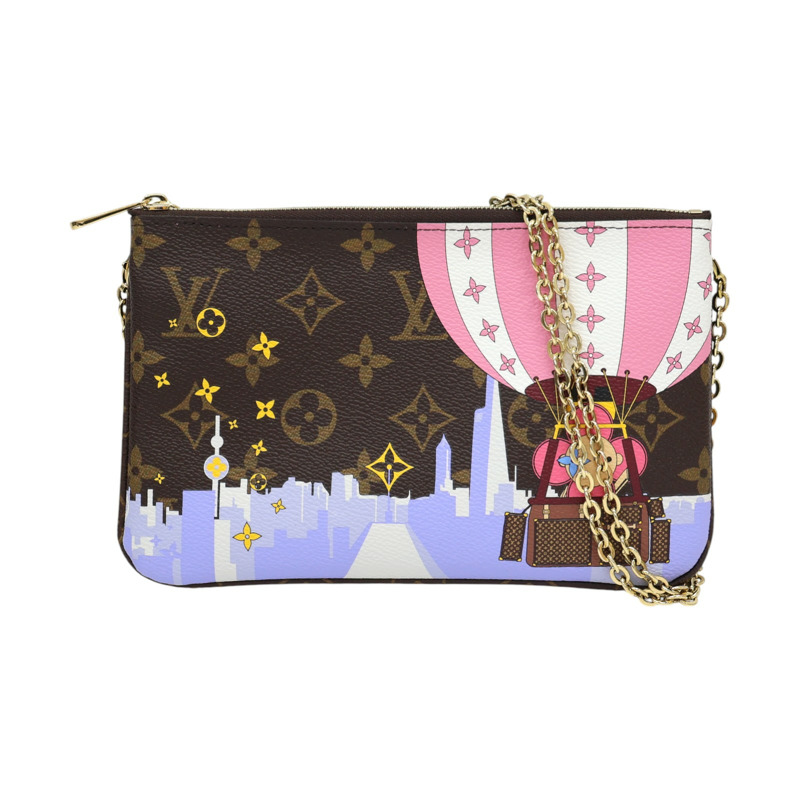 棕色 原花帆布 Vivienne 雙拉鏈 肩背包 M68486【LOUIS VUITTON LV 路易威登】 M68486-0