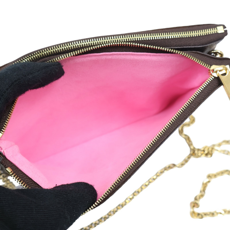 棕色 原花帆布 Vivienne 雙拉鏈 肩背包 M68486【LOUIS VUITTON LV 路易威登】 M68486-4