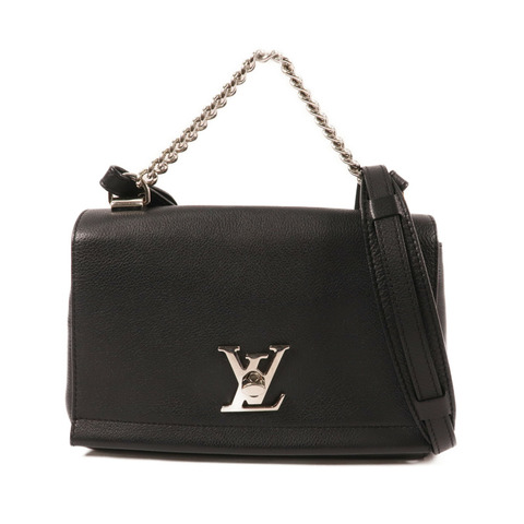 LOUIS VUITTON 牛皮皮革Lockme II BB銀扣手挽肩背兩用袋
