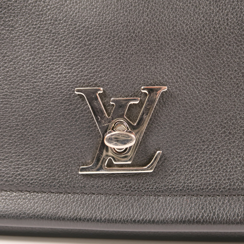 LOUIS VUITTON 牛皮皮革Lockme II BB銀扣手挽肩背兩用袋-4