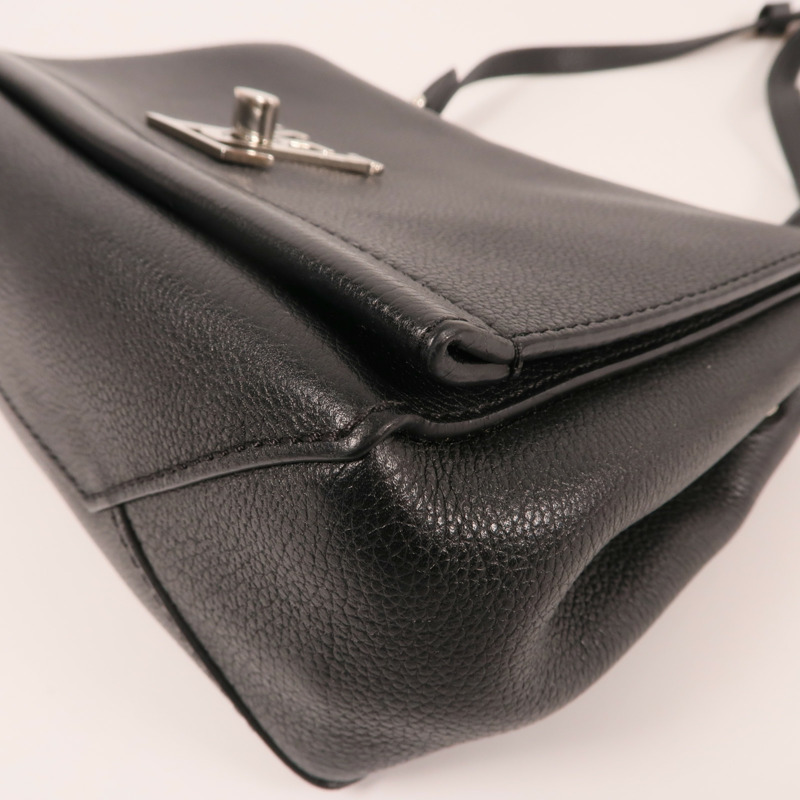 LOUIS VUITTON 牛皮皮革Lockme II BB銀扣手挽肩背兩用袋-11