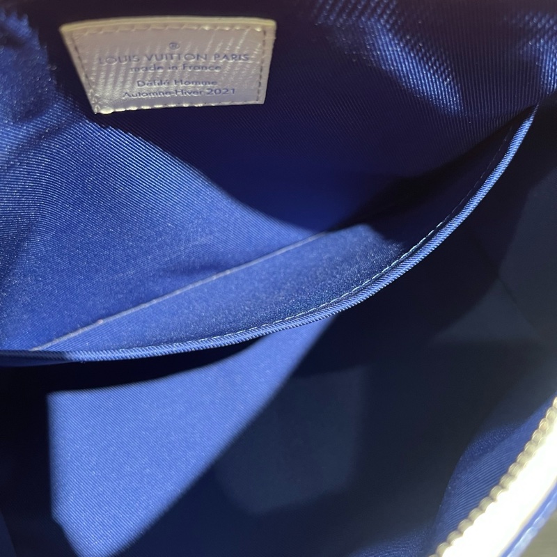 Lv city keepall 絕版 藍色斜挎包-5