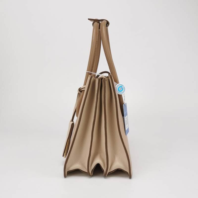 Miu Miu Madras羊皮拼色字母Logo手提包-2