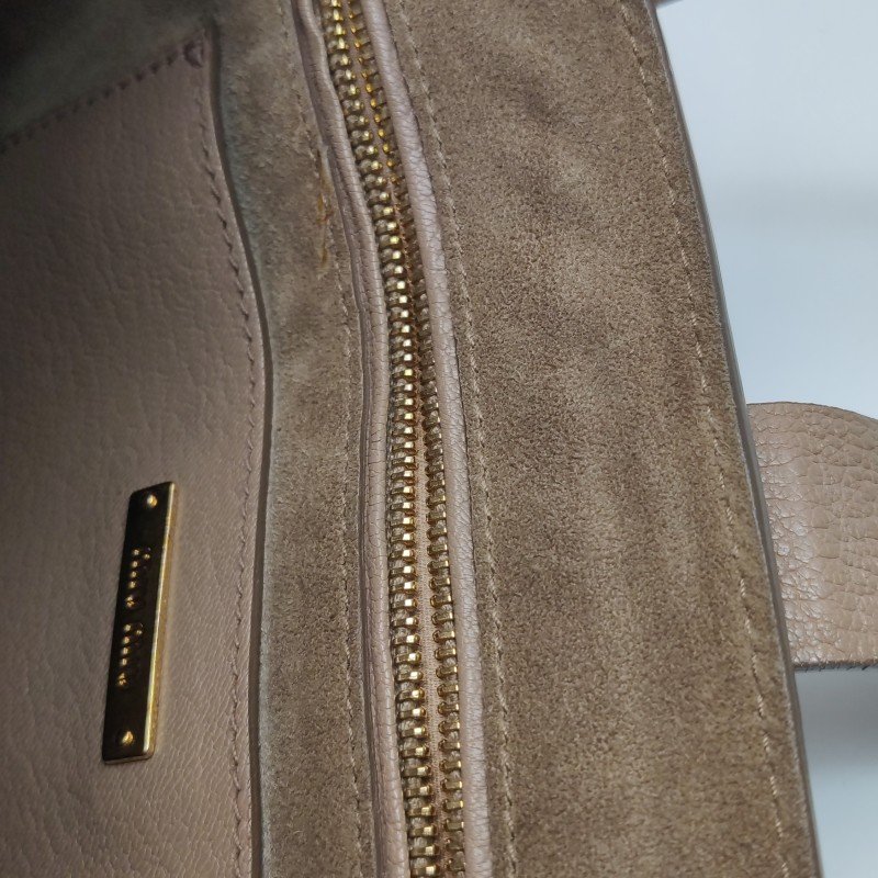 Miu Miu Madras羊皮拼色字母Logo手提包-11