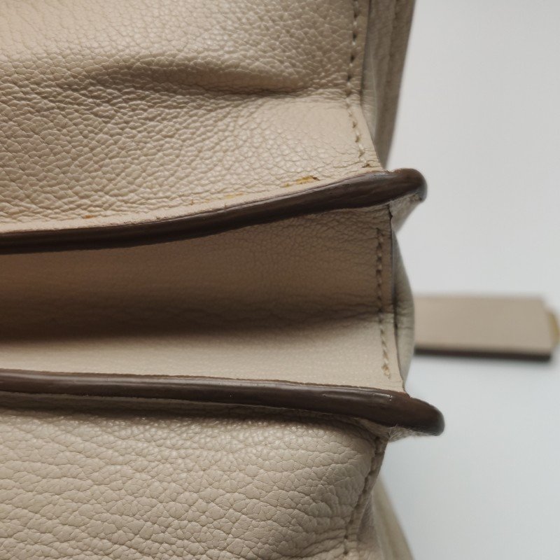 Miu Miu Madras羊皮拼色字母Logo手提包-20