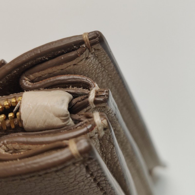 Miu Miu Madras羊皮拼色字母Logo手提包-24