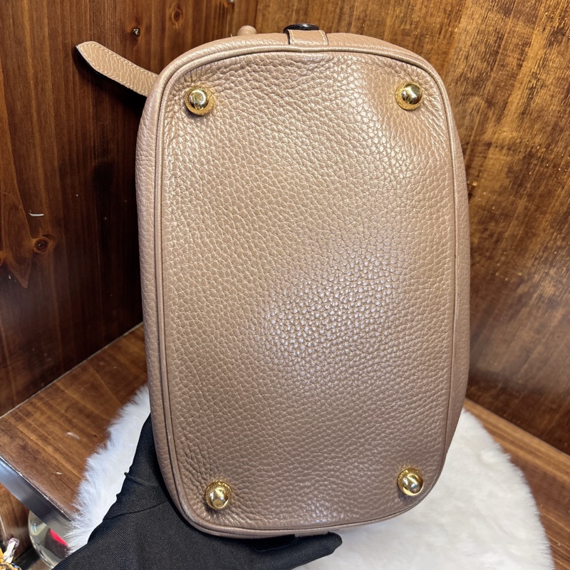 Loewe棕色皮革手提包-2