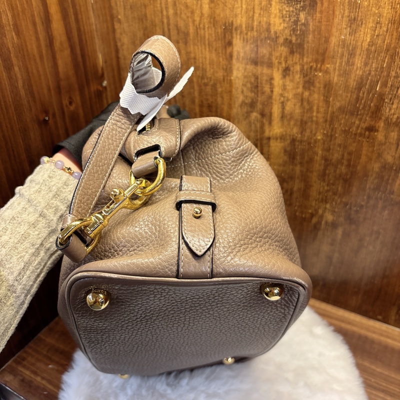 Loewe棕色皮革手提包-4