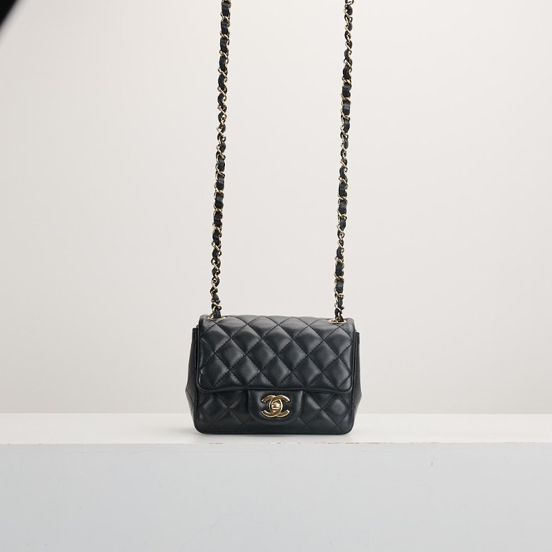 二手Chanel mini coco 17方胖/黑色 芯片款-0