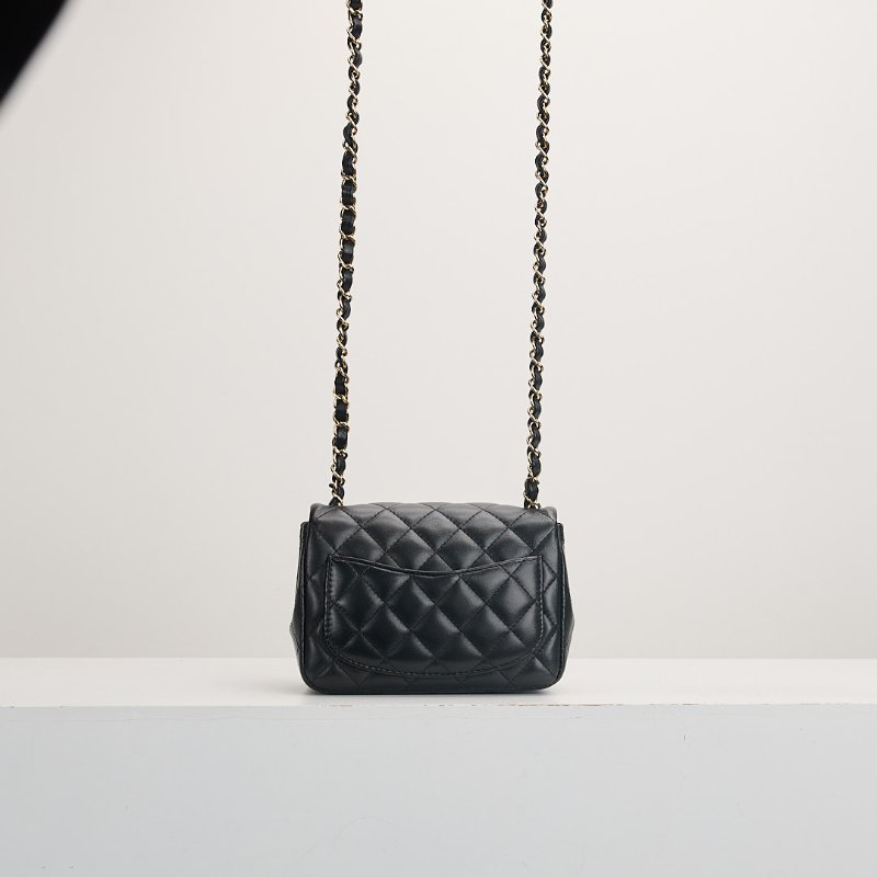 二手Chanel mini coco 17方胖/黑色 芯片款-1