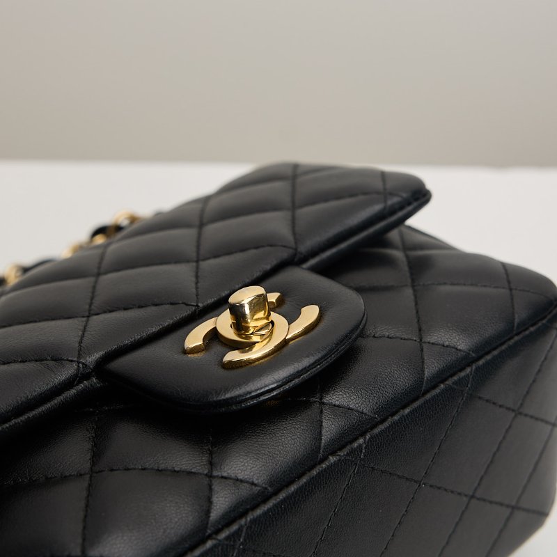 二手Chanel mini coco 17方胖/黑色 芯片款-3