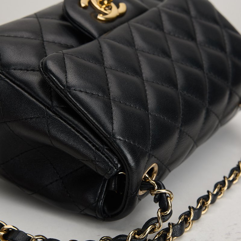 二手Chanel mini coco 17方胖/黑色 芯片款-8