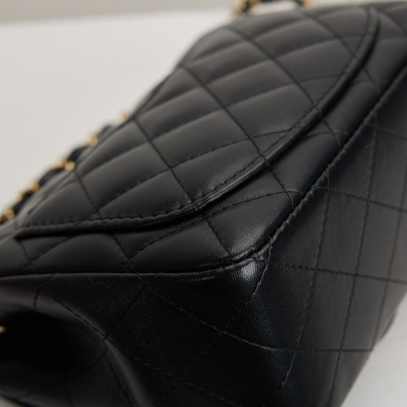 二手Chanel mini coco 17方胖/黑色 芯片款-10