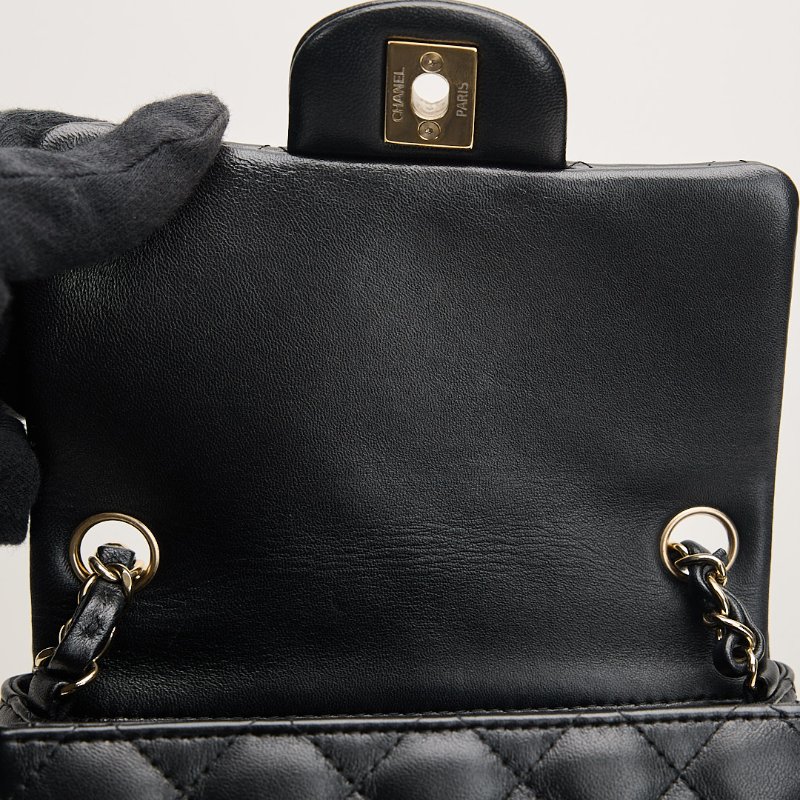 二手Chanel mini coco 17方胖/黑色 芯片款-19