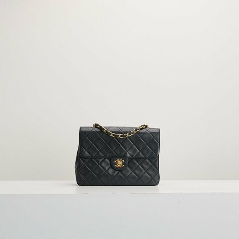 二手Chanel vintage cf20方胖子/黑金羊