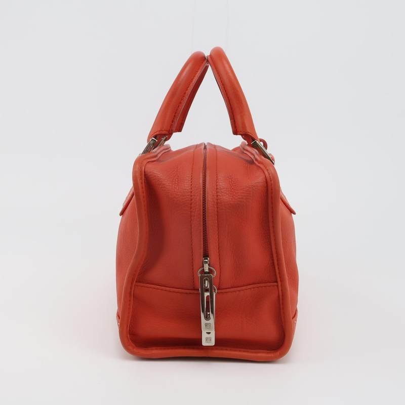 Loewe Amazona牛皮純色加固邊角中古手提包-3