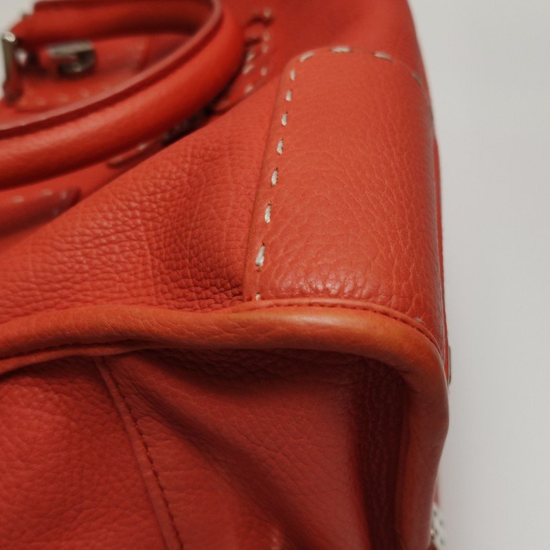 Loewe Amazona牛皮純色加固邊角中古手提包-21