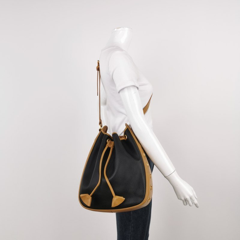 Saint Laurent牛皮拼色水桶包單肩包-1