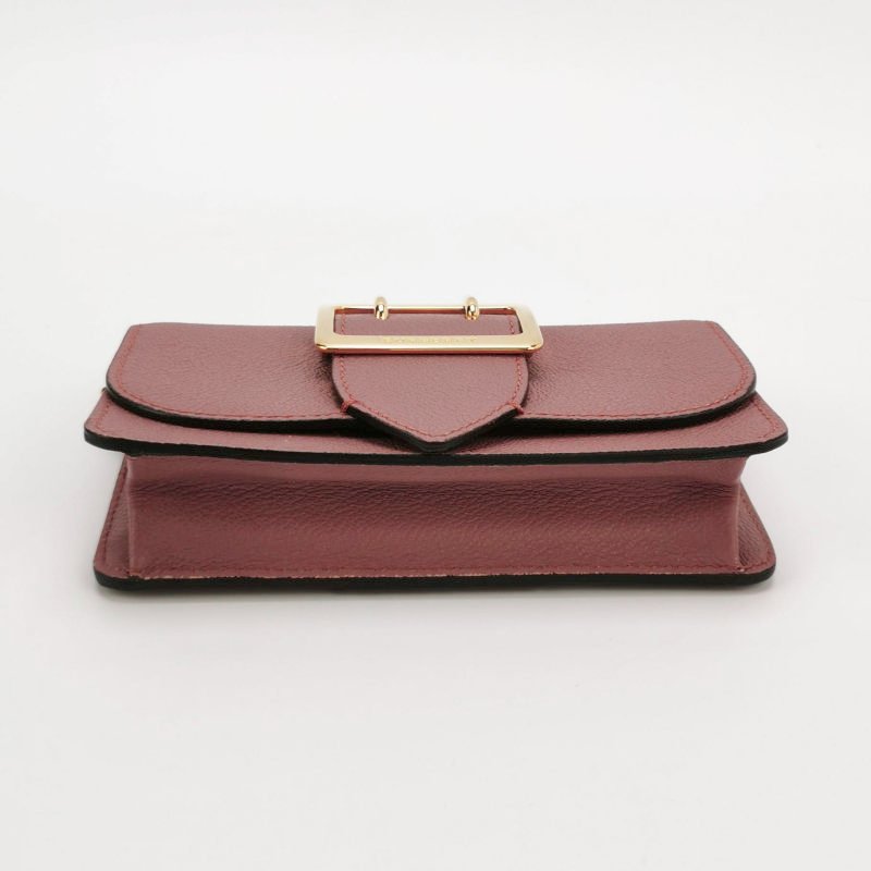 Burberry Buckle牛皮純色搭扣斜挎包-5
