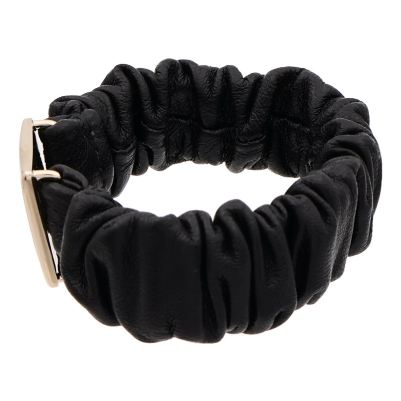 CHANEL 羊皮皮革Hair Band金扣髮帶-1