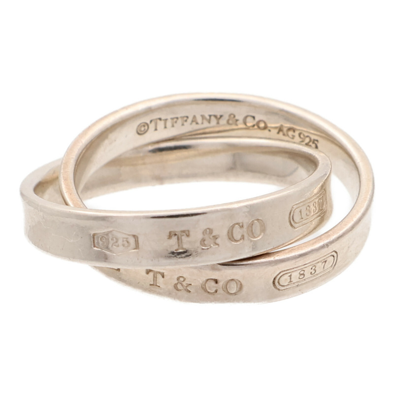 TIFFANY&CO 925純銀1837 Double Silver Ring戒指US#7-0