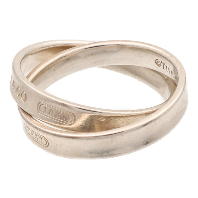 TIFFANY&CO 925純銀1837 Double Silver Ring戒指US#7-3