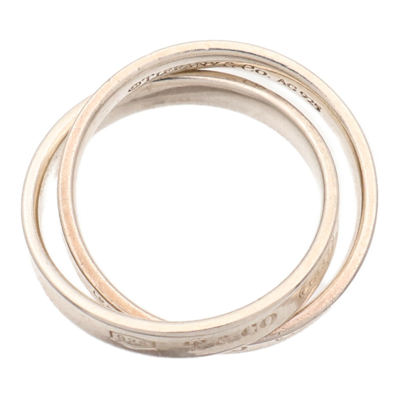 TIFFANY&CO 925純銀1837 Double Silver Ring戒指US#7-4