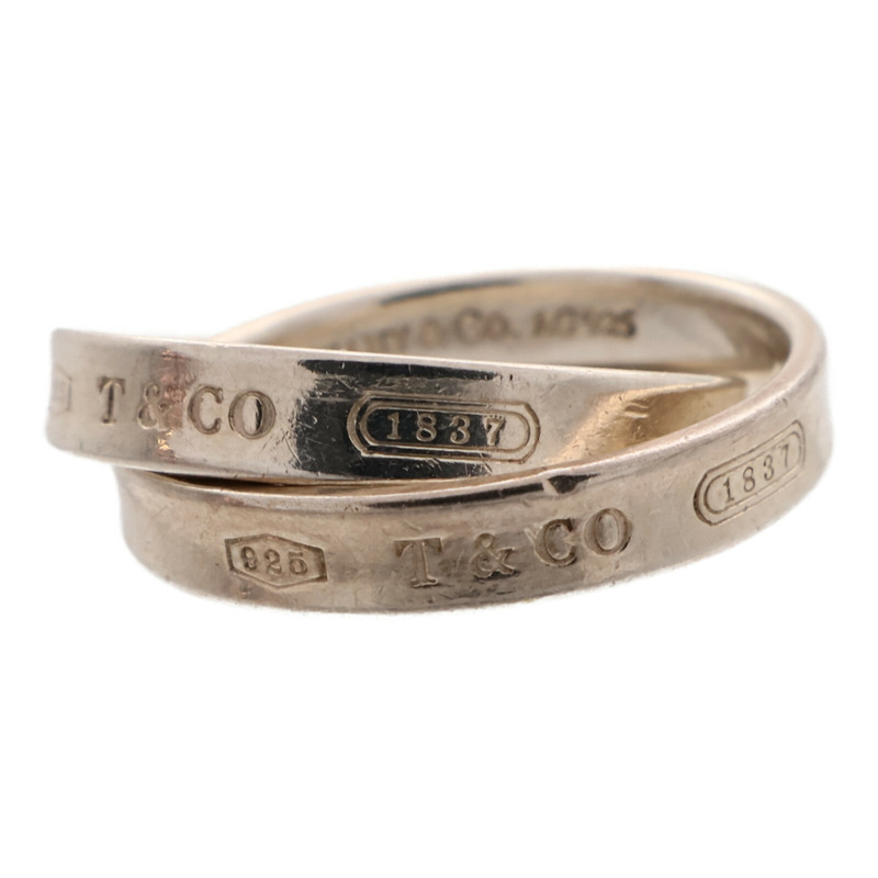 TIFFANY&CO 925純銀1837 Double Silver Ring戒指US#7-6