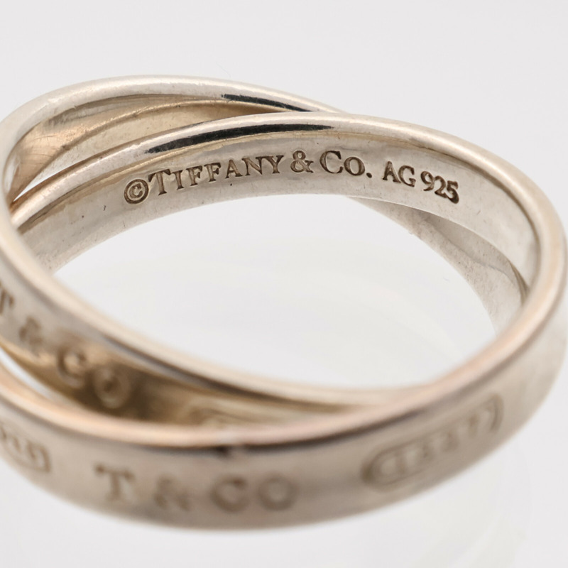 TIFFANY&CO 925純銀1837 Double Silver Ring戒指US#7-7