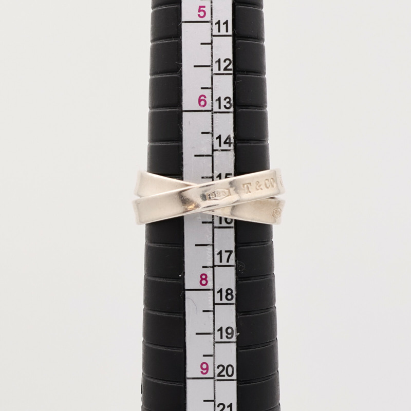 TIFFANY&CO 925純銀1837 Double Silver Ring戒指US#7-8