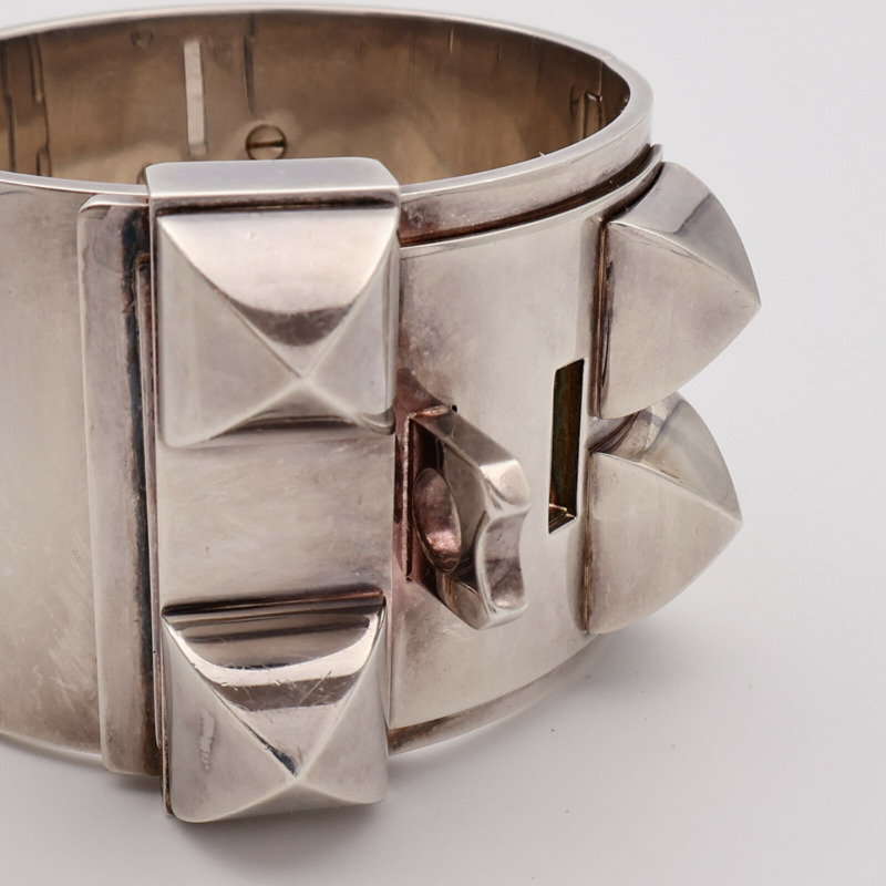 HERMES 925純銀Collier de Chine手鐲-8