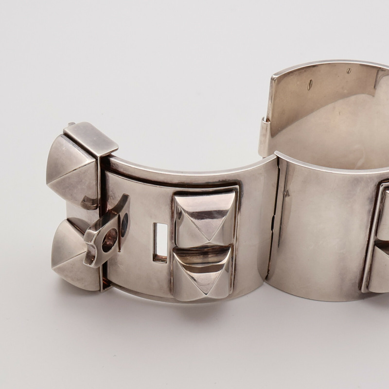 HERMES 925純銀Collier de Chine手鐲-11