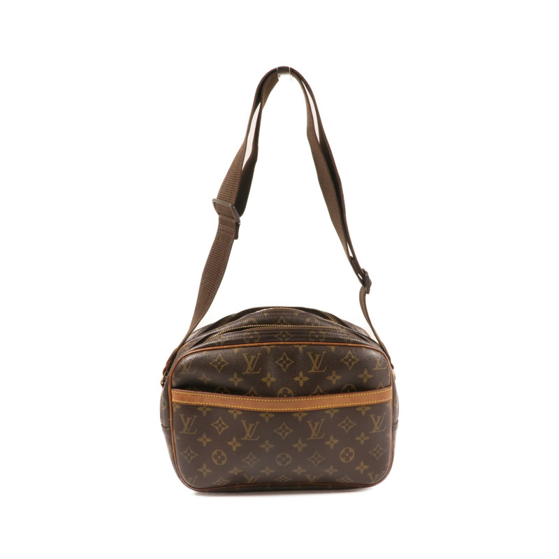 LOUIS VUITTON Monogram Reporter PM金扣肩背袋-0