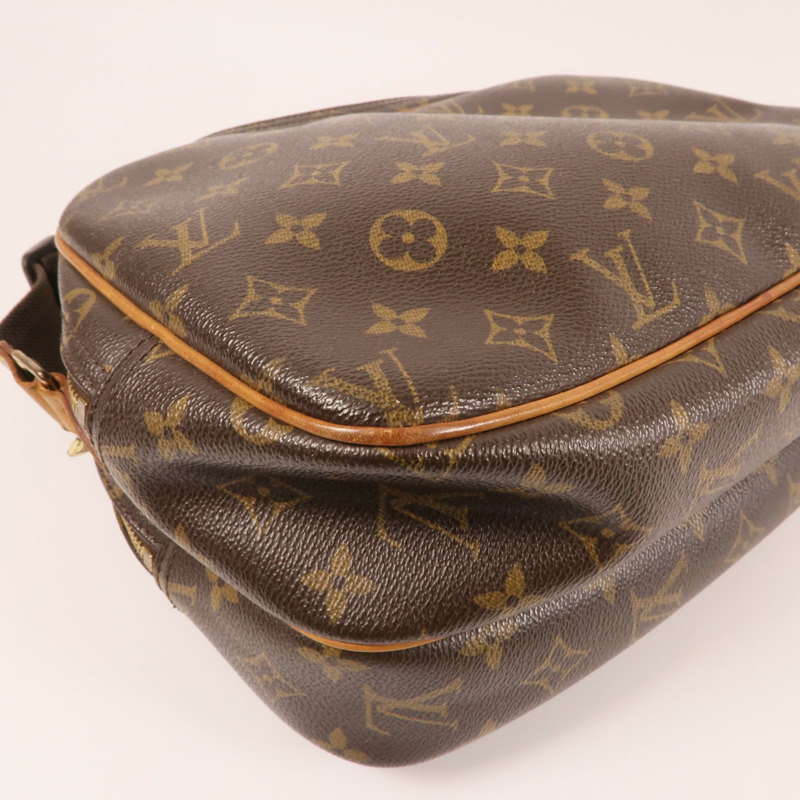 LOUIS VUITTON Monogram Reporter PM金扣肩背袋-10