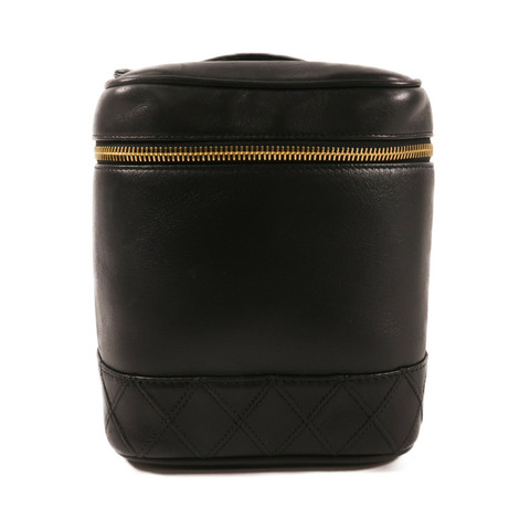 CHANEL 羊皮皮革Vintage Vanity Case金扣手挽袋