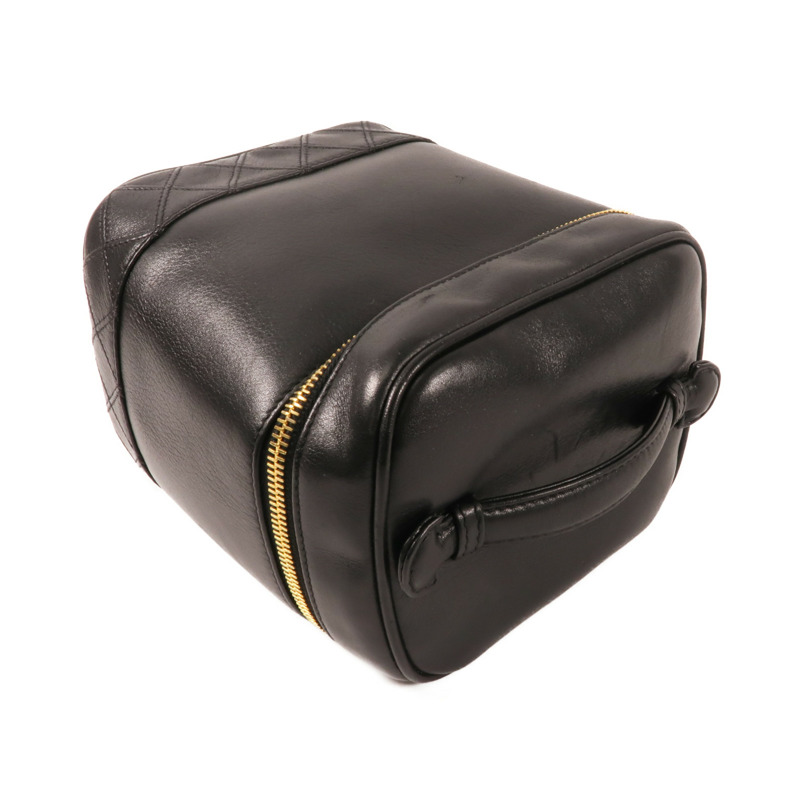 CHANEL 羊皮皮革Vintage Vanity Case金扣手挽袋-9