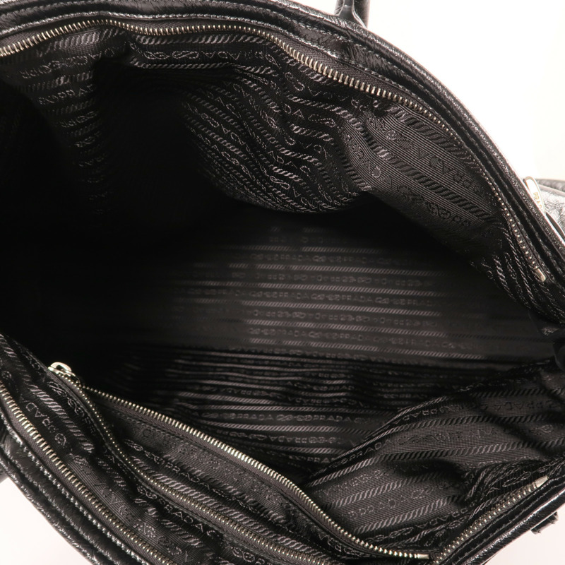 PRADA 牛皮皮革Bonnie Extra-Large銀扣肩背袋-4