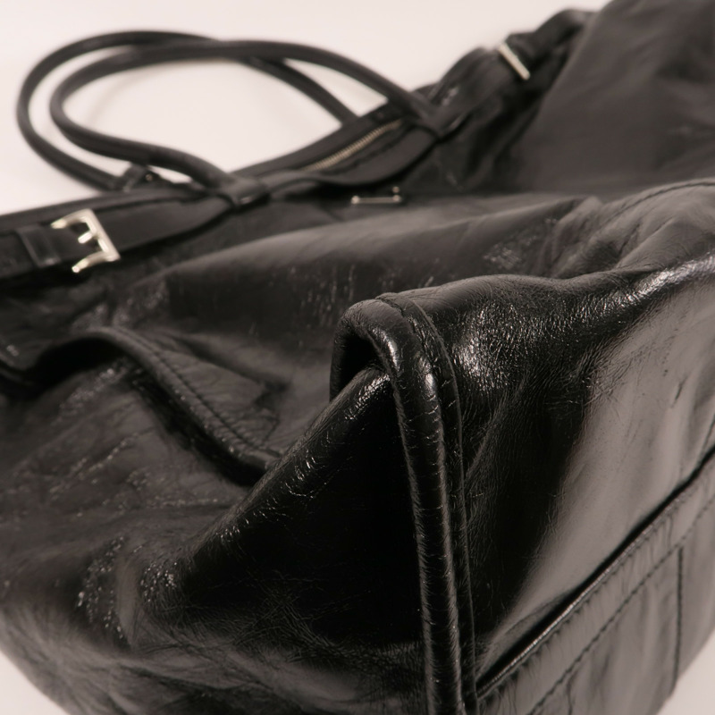 PRADA 牛皮皮革Bonnie Extra-Large銀扣肩背袋-10