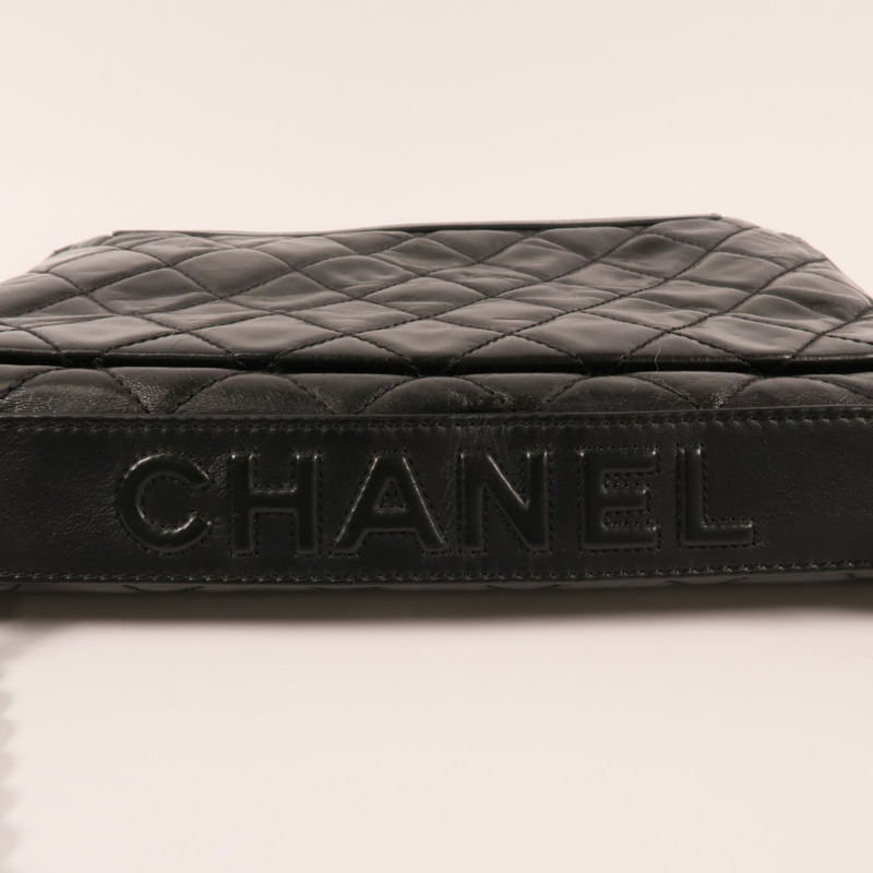 CHANEL 牛皮皮革Chain Shoulder銀扣鏈帶肩背袋-3