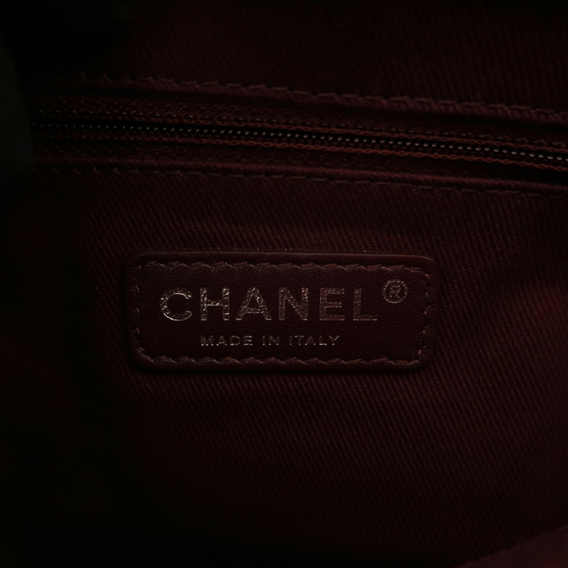 CHANEL 牛皮皮革Chain Shoulder銀扣鏈帶肩背袋-15