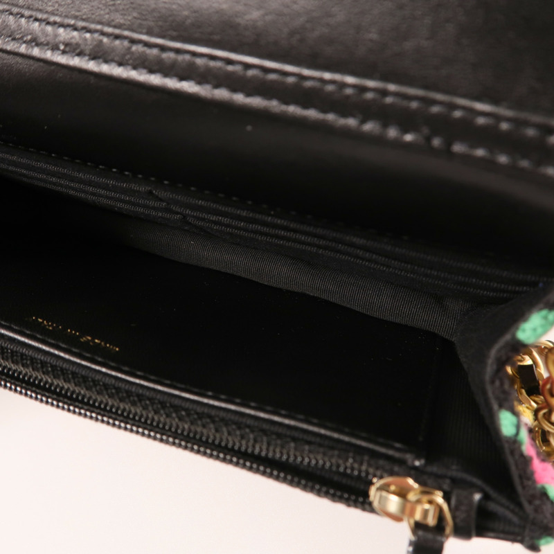 CHANEL Tweed Wallet On Chain金扣鏈帶肩背袋-12