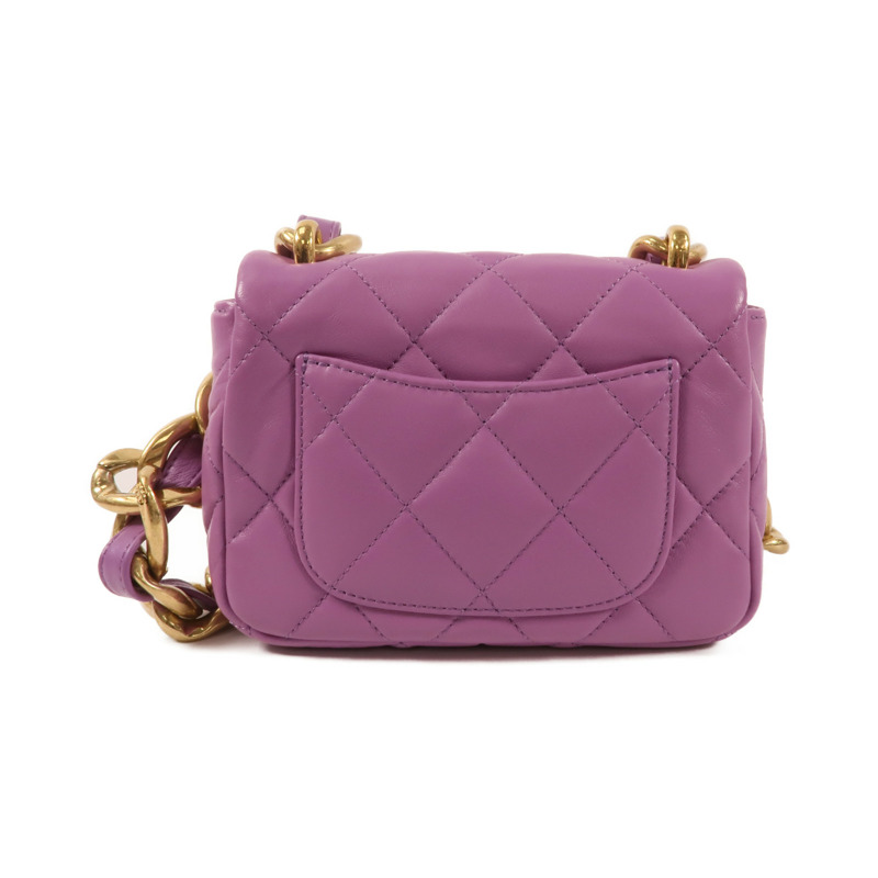 CHANEL 羊皮皮革Mini Flap Bag金扣鏈帶肩背袋-1