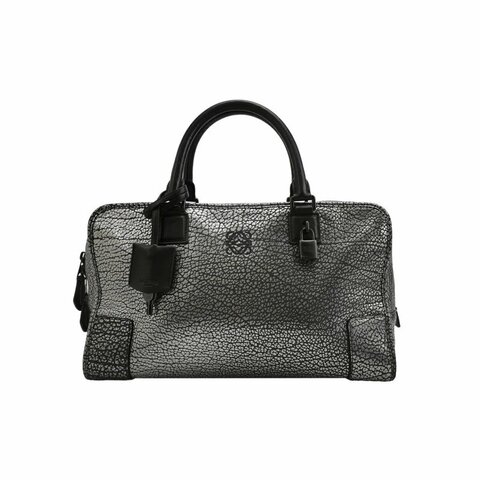 Loewe Amazona大號牛皮純色logo圖案加固邊角手提包