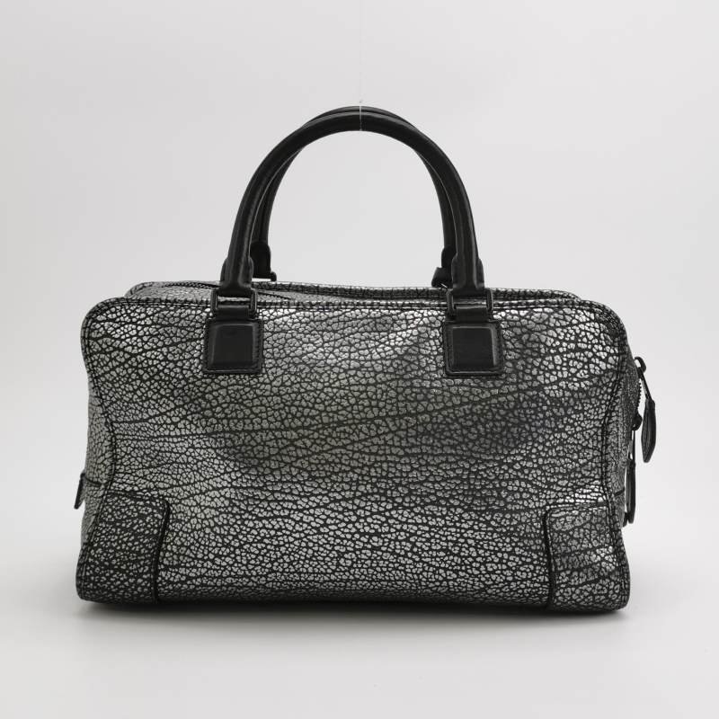 Loewe Amazona大號牛皮純色logo圖案加固邊角手提包-4